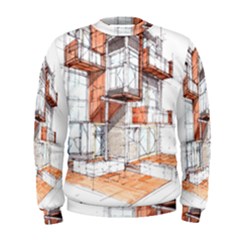 Rag Flats Onion Flats Llc Architecture Drawing Graffiti Architecture Men s Sweatshirt