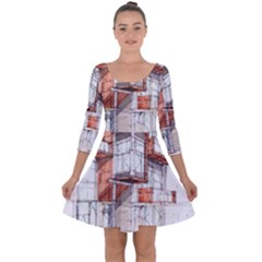 Rag Flats Onion Flats Llc Architecture Drawing Graffiti Architecture Quarter Sleeve Skater Dress