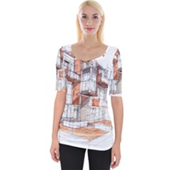 Rag Flats Onion Flats Llc Architecture Drawing Graffiti Architecture Wide Neckline Tee