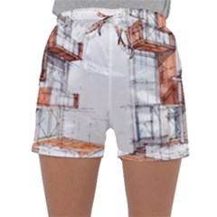 Rag Flats Onion Flats Llc Architecture Drawing Graffiti Architecture Sleepwear Shorts