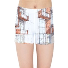 Rag Flats Onion Flats Llc Architecture Drawing Graffiti Architecture Kids  Sports Shorts