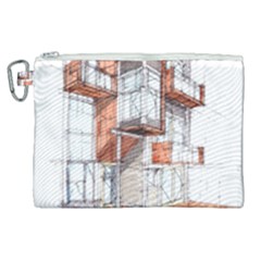 Rag Flats Onion Flats Llc Architecture Drawing Graffiti Architecture Canvas Cosmetic Bag (XL)