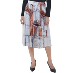 Rag Flats Onion Flats Llc Architecture Drawing Graffiti Architecture Classic Velour Midi Skirt 