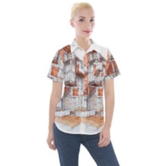 Rag Flats Onion Flats Llc Architecture Drawing Graffiti Architecture Women s Short Sleeve Pocket Shirt