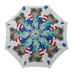 Statue Of Liberty Independence Day Poster Art Golf Umbrellas