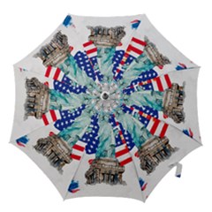 Statue Of Liberty Independence Day Poster Art Hook Handle Umbrellas (Small)