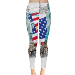 Statue Of Liberty Independence Day Poster Art Leggings 