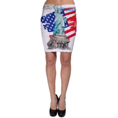 Statue Of Liberty Independence Day Poster Art Bodycon Skirt