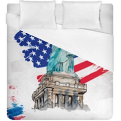 Statue Of Liberty Independence Day Poster Art Duvet Cover (King Size)