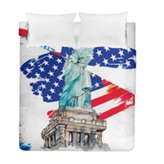 Statue Of Liberty Independence Day Poster Art Duvet Cover Double Side (Full/ Double Size)