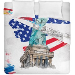 Statue Of Liberty Independence Day Poster Art Duvet Cover Double Side (King Size)