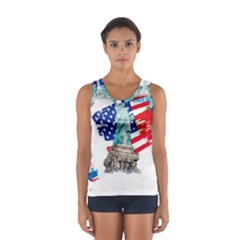 Statue Of Liberty Independence Day Poster Art Sport Tank Top 