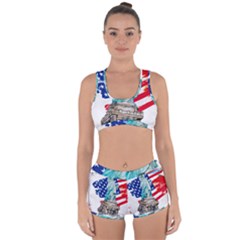 Statue Of Liberty Independence Day Poster Art Racerback Boyleg Bikini Set