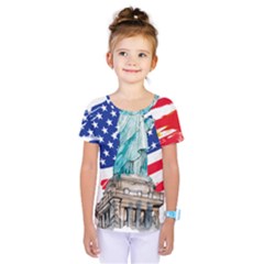Statue Of Liberty Independence Day Poster Art Kids  One Piece Tee