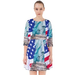 Statue Of Liberty Independence Day Poster Art Smock Dress