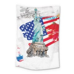 Statue Of Liberty Independence Day Poster Art Small Tapestry