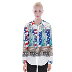 Statue Of Liberty Independence Day Poster Art Womens Long Sleeve Shirt