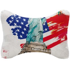 Statue Of Liberty Independence Day Poster Art Seat Head Rest Cushion