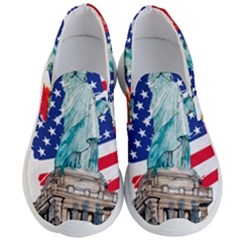 Statue Of Liberty Independence Day Poster Art Men s Lightweight Slip Ons