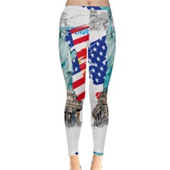 Statue Of Liberty Independence Day Poster Art Inside Out Leggings