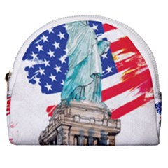 Statue Of Liberty Independence Day Poster Art Horseshoe Style Canvas Pouch