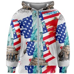 Statue Of Liberty Independence Day Poster Art Kids  Zipper Hoodie Without Drawstring