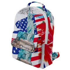 Statue Of Liberty Independence Day Poster Art Flap Pocket Backpack (Small)