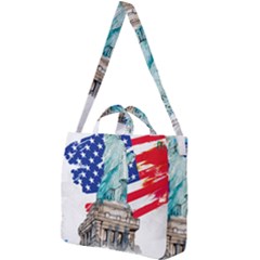 Statue Of Liberty Independence Day Poster Art Square Shoulder Tote Bag