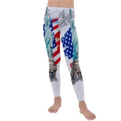 Statue Of Liberty Independence Day Poster Art Kids  Lightweight Velour Leggings
