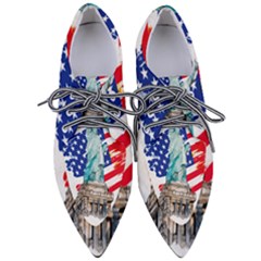 Statue Of Liberty Independence Day Poster Art Pointed Oxford Shoes