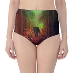 The Lonely Wolf In The Night Classic High-waist Bikini Bottoms