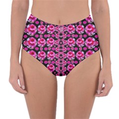 Floral To Be Happy Of In Soul And Mind Decorative Reversible High-waist Bikini Bottoms by pepitasart