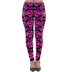 Floral To Be Happy Of In Soul And Mind Decorative Lightweight Velour Leggings by pepitasart