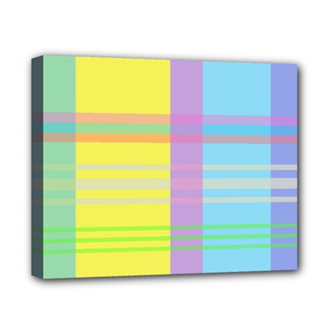 Easter Background Easter Plaid Canvas 10  x 8  (Stretched)