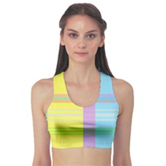 Easter Background Easter Plaid Sports Bra