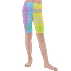 Easter Background Easter Plaid Kids  Mid Length Swim Shorts