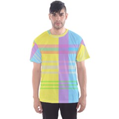 Easter Background Easter Plaid Men s Sports Mesh Tee