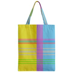 Easter Background Easter Plaid Zipper Classic Tote Bag