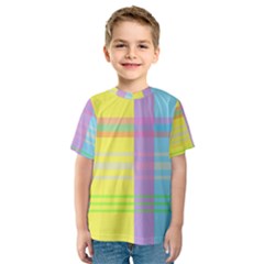 Easter Background Easter Plaid Kids  Sport Mesh Tee