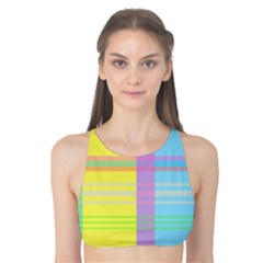 Easter Background Easter Plaid Tank Bikini Top