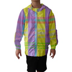 Easter Background Easter Plaid Kids  Hooded Windbreaker