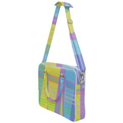 Easter Background Easter Plaid Cross Body Office Bag by Simbadda