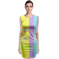 Easter Background Easter Plaid Classic Sleeveless Midi Dress