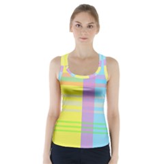 Easter Background Easter Plaid Racer Back Sports Top