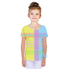 Easter Background Easter Plaid Kids  One Piece Tee