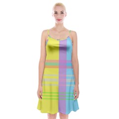 Easter Background Easter Plaid Spaghetti Strap Velvet Dress