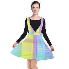 Easter Background Easter Plaid Plunge Pinafore Dress