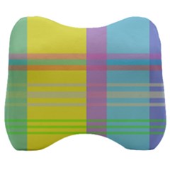 Easter Background Easter Plaid Velour Head Support Cushion