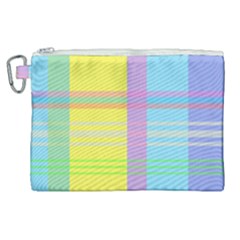 Easter Background Easter Plaid Canvas Cosmetic Bag (XL)
