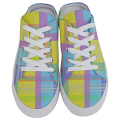 Easter Background Easter Plaid Half Slippers